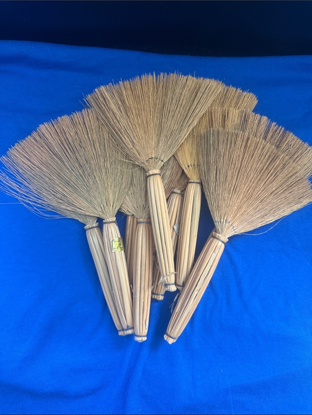 Natural Coconut Fiber Hand Broom in Brown set 10